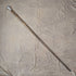 1921 British antique gentleman's walking stick, pure silver, round handle, 92cm